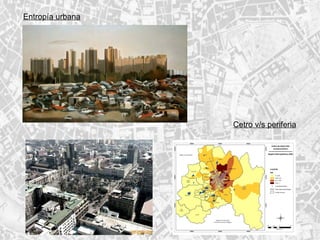 Entropía urbana Cetro v/s periferia 