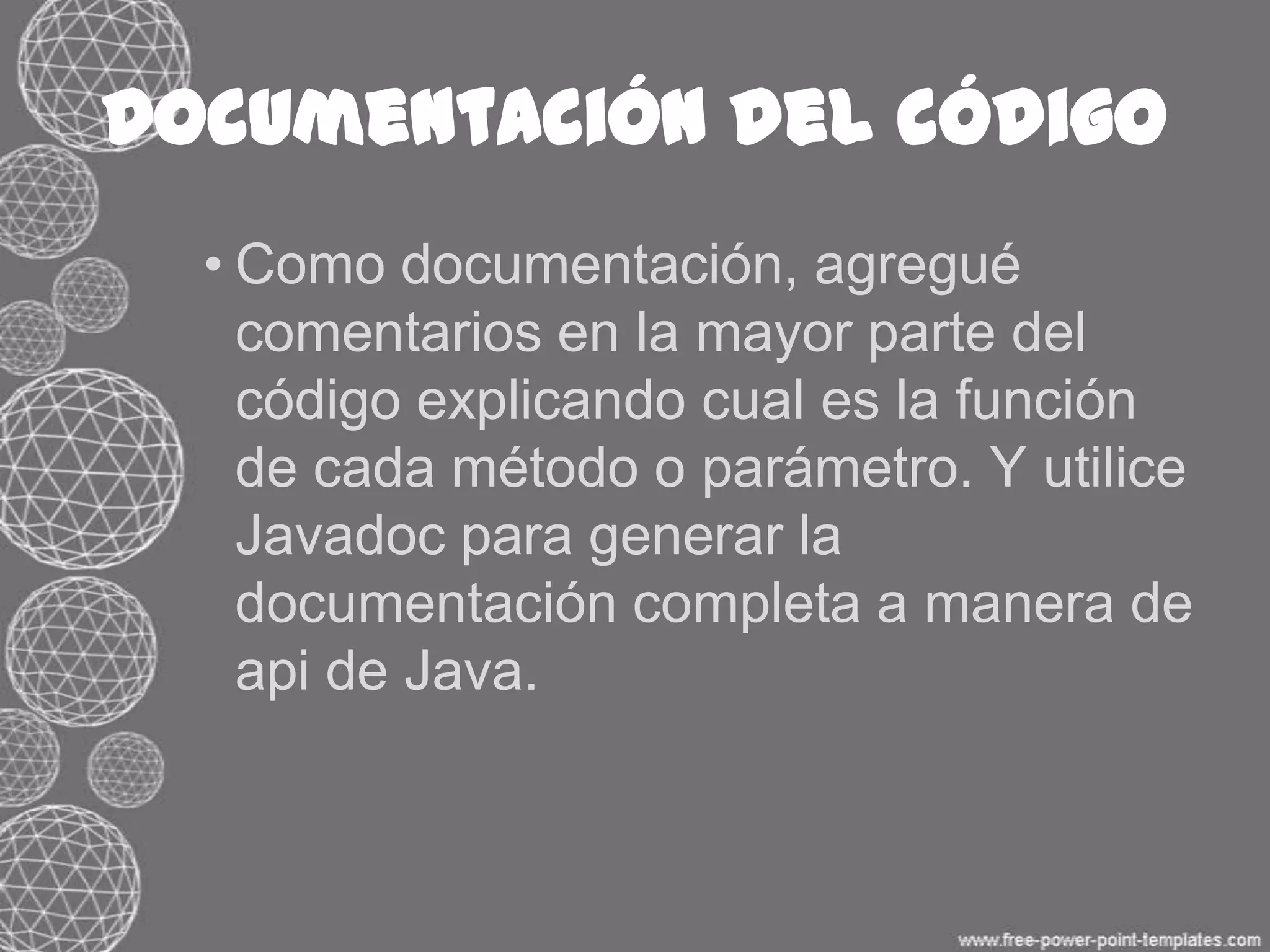 Capturas de Documentación: Comentarios