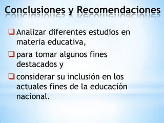 Fines de la Educación Nacional