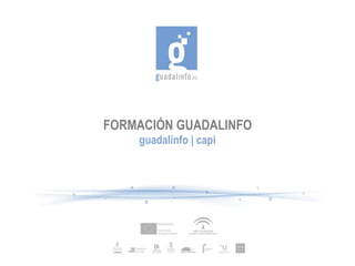 FORMACIÓN GUADALINFO
    guadalinfo | capi
 