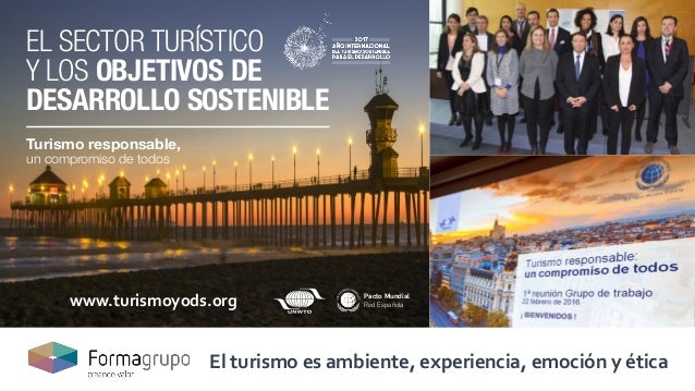 Resultado de imagen para El sector turístico y los objetivos de desarrollo sostenible. Turismo responsable, un compromiso de todos