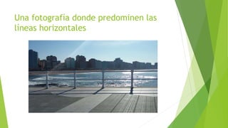 Una fotografía donde predominen las 
líneas horizontales 
 