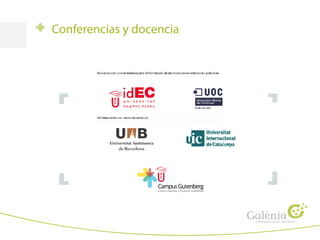 Conferencias y docencia
s