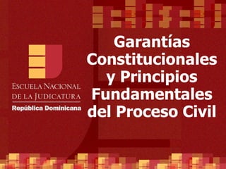 Garantías
Constitucionales
  y Principios
Fundamentales
del Proceso Civil
 