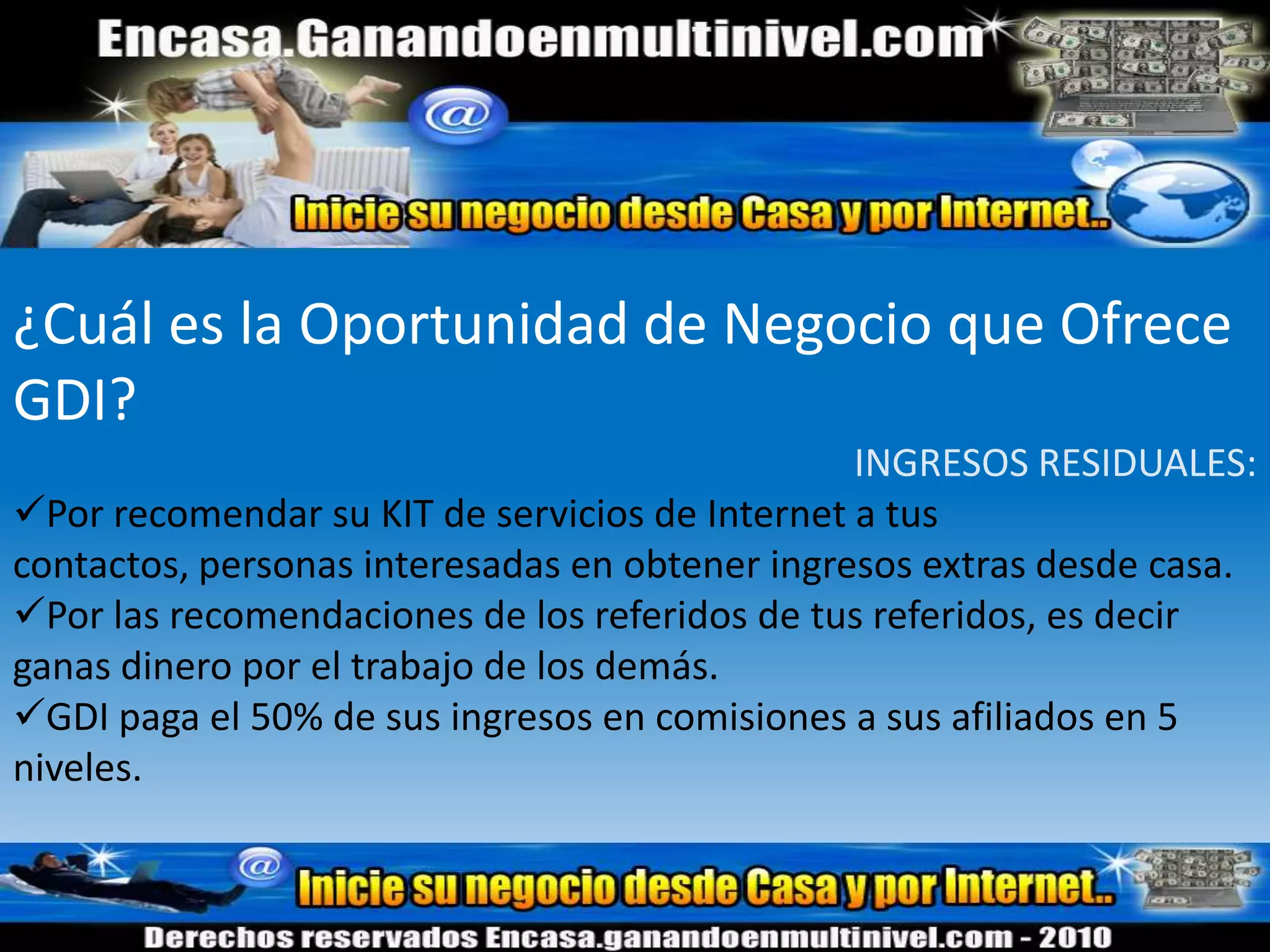 Reconocimientos de la empresa…En la edición especial del año 2002 de la revista Inc., GDI fue nominada #37 en la “Lista 500” incluyendo 500 empresas privadas con crecimiento más rápido en los E.E.U.U.La empresa esta Avalada por la DSA y la WFDSA que se encargan de regular a las empresas de venta directa.