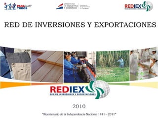 RED DE INVERSIONES Y EXPORTACIONES




                              2010
        “Bicentenario de la Independencia Nacional 1811 – 2011”
 