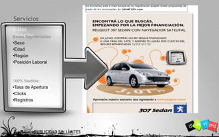 ServiciosE-Mail MarketingBases Segmentadas:Sexo