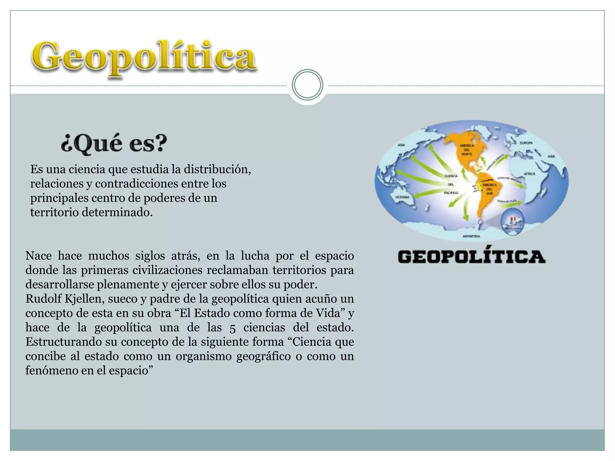 Aspectos Generales y Teóricos de la Geopolítica | PPT