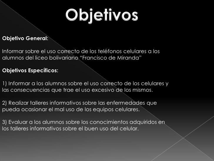 Uso correcto del celular en Adolescentes