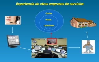 E xperiencia de otras empresas de servicios Cuadrantes Celulas Nodos 