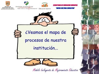 ¿Veamos el mapa de procesos de nuestra institución... SECRETARIA   DE EDUCACION MUNCIPAL   “ NUEVA CULTURA EDUCATIVA  “ 
