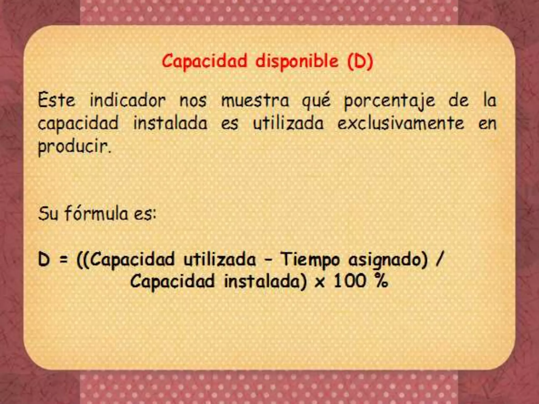 HERRAMIENTAS PARA CALCULAR LA CAPACIDAD DE PRODUCCION | PPTX