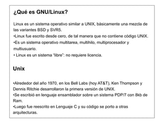 Presentacion GNU Linux | PDF