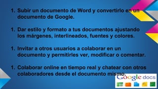 Presentacion google drive ppt | PPTX