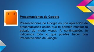 Presentacion google drive ppt | PPTX