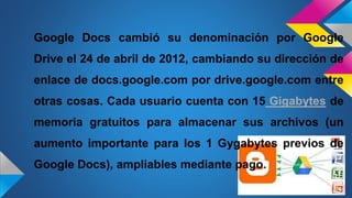 Presentacion google drive ppt | PPTX