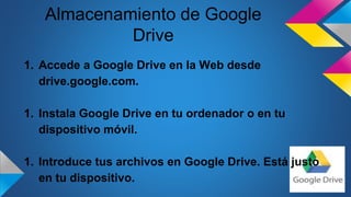 Presentacion google drive ppt