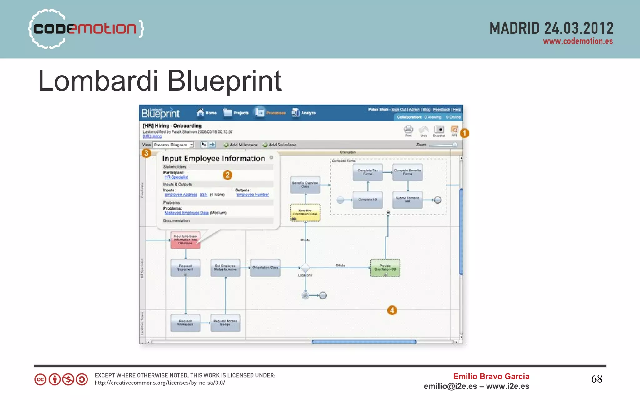 Lombardi Blueprint




                            Emilio Bravo Garcia   68
                     emilio@i2e.es – www.i2e.es
 