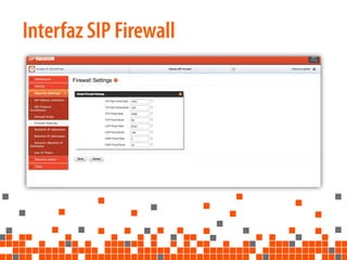 Interfaz SIP Firewall
 