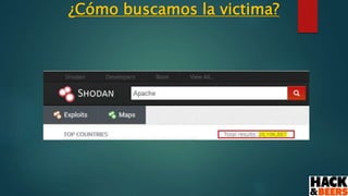 ¿Cómo buscamos la victima?
 