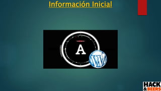 Información Inicial
 