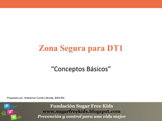 Fundación Sugar Free Kids
www.sugarfreekids.blogspot.com
Prevención y control para una vida mejor
Zona Segura para DT1
“Conceptos Básicos”
Preparado por: Waldemar Cordero Bonilla, BSN-RN
 