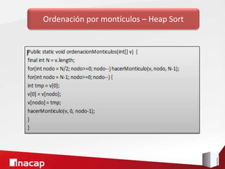 Ordenación por montículos – Heap Sort
 