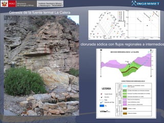 Génesis de la fuente termal La Calera

clorurada sódica con flujos regionales a intermedios

 