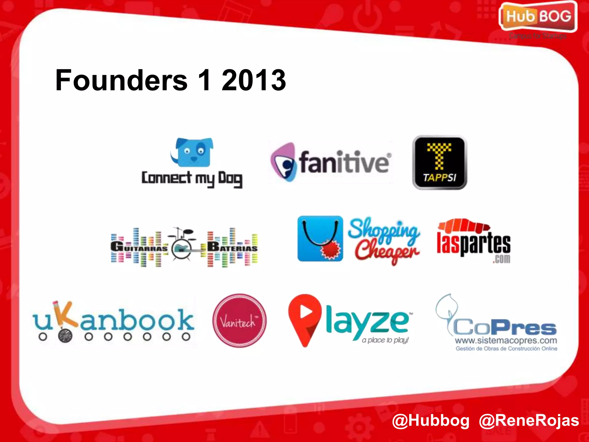 Founders 1 2013
@Hubbog @ReneRojas
 