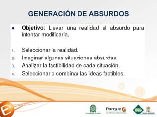 GENERACIÓN DE ABSURDOS
 