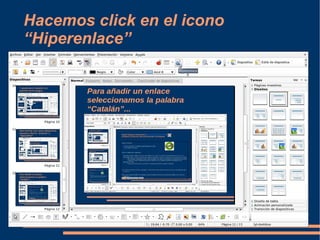 Hacemos click en el icono “Hiperenlace” 