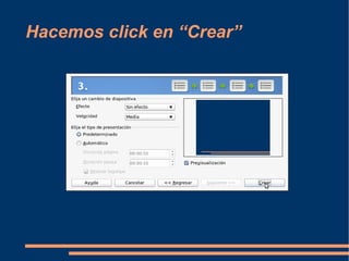 Hacemos click en “Crear” 