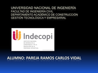 Universidad nacional de ingenieríafacultad de ingeniería civildepartamento académico de construccióngestión tecnológica y empresarial ALUMNO: PAREJA RAMOS Carlos Vidal 