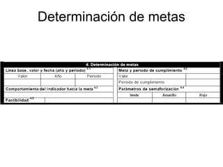 Determinación de metas
 