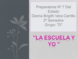 Preparatoria Nº 7 Del
Estado
Danna Brigith Vera Carrillo
2º Semestre
Grupo: "D"
 