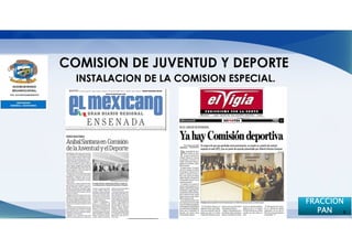 INSTALACION DE LA COMISION ESPECIAL.




                                       FRACCION
                                          PAN 8
 