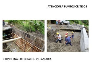 MEJORAMIENTO Y REHABILITACIÓN21Puntos críticos atendidos de acuerdo al diagnóstico de la red vial