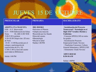 JUEVES  15 DE  OCTUBRE