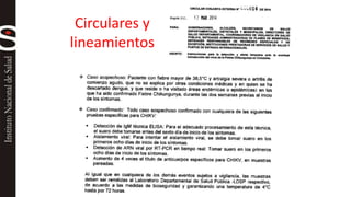 Circulares y 
lineamientos 
 