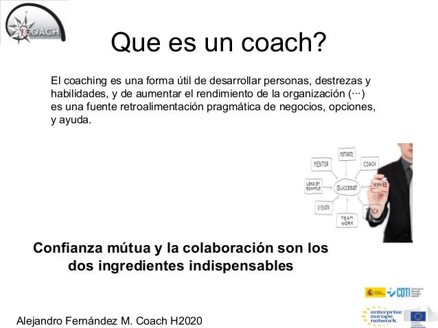 Taller Instrumento Pyme Horizonte2020 Business Coaching El Proceso