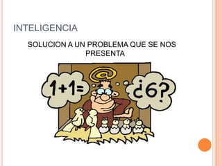 INTELIGENCIASOLUCION A UN PROBLEMA QUE SE NOS PRESENTA