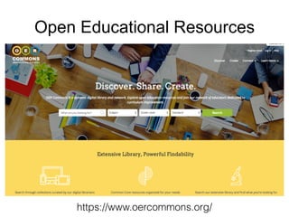 Open Educational Resources
https://www.oercommons.org/
 