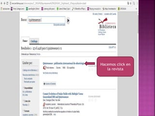 Hacemos click en
la revista
 