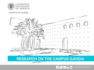 www.gandia.upv.es
RESEARCH ON THE CAMPUS GANDIA
 