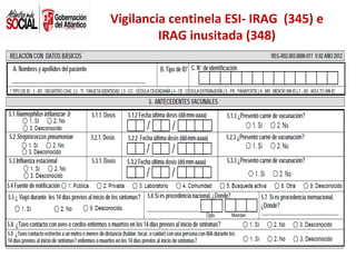 Vigilancia centinela ESI- IRAG (345) e
IRAG inusitada (348)

 