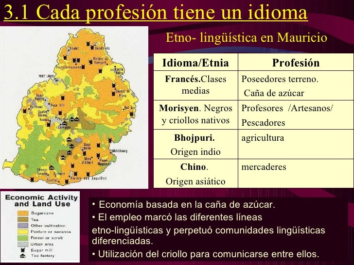 English language Islas mauricio