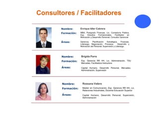Consultores / Facilitadores 