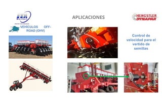 35
VEHÍCULOS OFF-
ROAD (OHV)
Control de
velocidad para el
vertido de
semillas
APLICACIONES
 