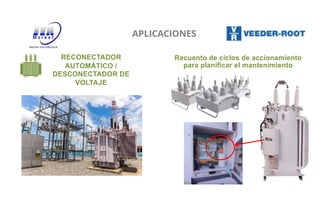 41
RECONECTADOR
AUTOMÁTICO /
DESCONECTADOR DE
VOLTAJE
Recuento de ciclos de accionamiento
para planificar el mantenimiento
APLICACIONES
 