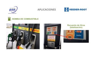 45
BOMBA DE COMBUSTIBLE
Recuento de litros
(totalización)
APLICACIONES
 
